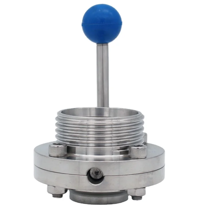 
Stainless steel sanitary butterfly valve metal valve welded while threading 