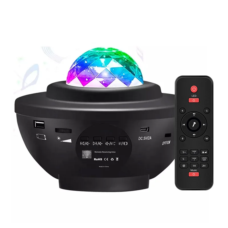 Музыкальный плеер световой проектор Аврора звезда умный RGB Звездный сценический диджейский светильник динамик детская спальня лава светодиодный ночник