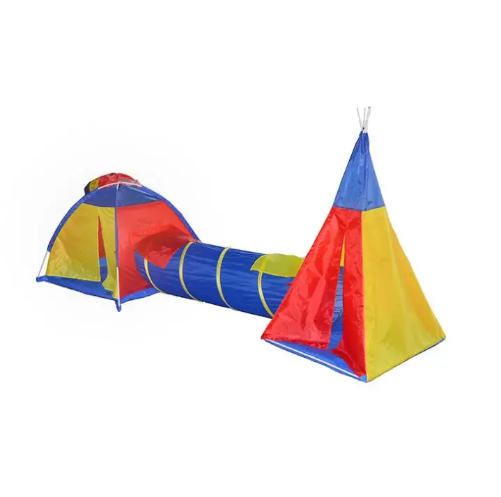 SP-282 Children Play House Game Tent Indoor Kids 3 In 1 Tunnel Soft Toy Play Tent