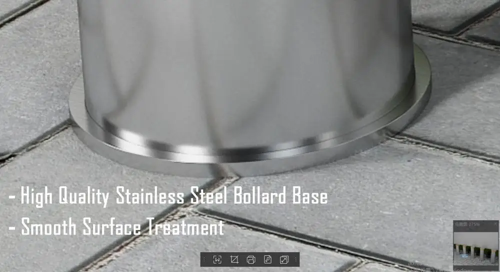 Foshan manufacturer Customized Stainless steel 304 316 316L Bollard road safety Removable bollards