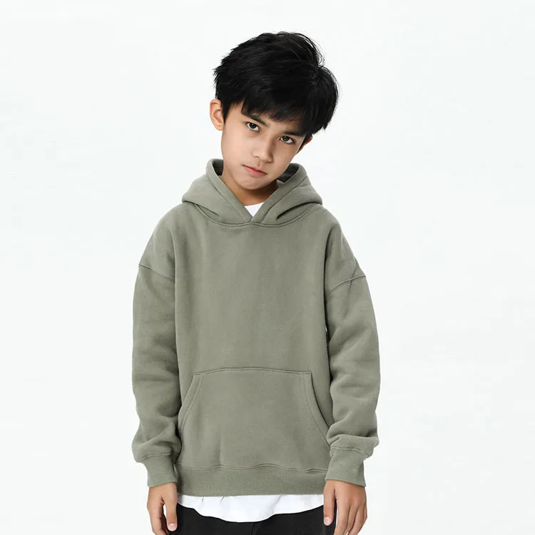 Wholesale Kid Clothing 100% Cotton Fabric Tracksuits Children Plain Hoodies Custom Print Kids Sweatshirts