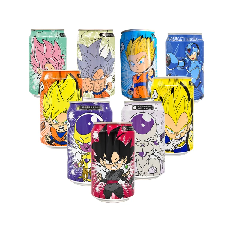 ocean bomb Sparkling Water Dragon Ball 330mlx24 Super Saiyan Rose