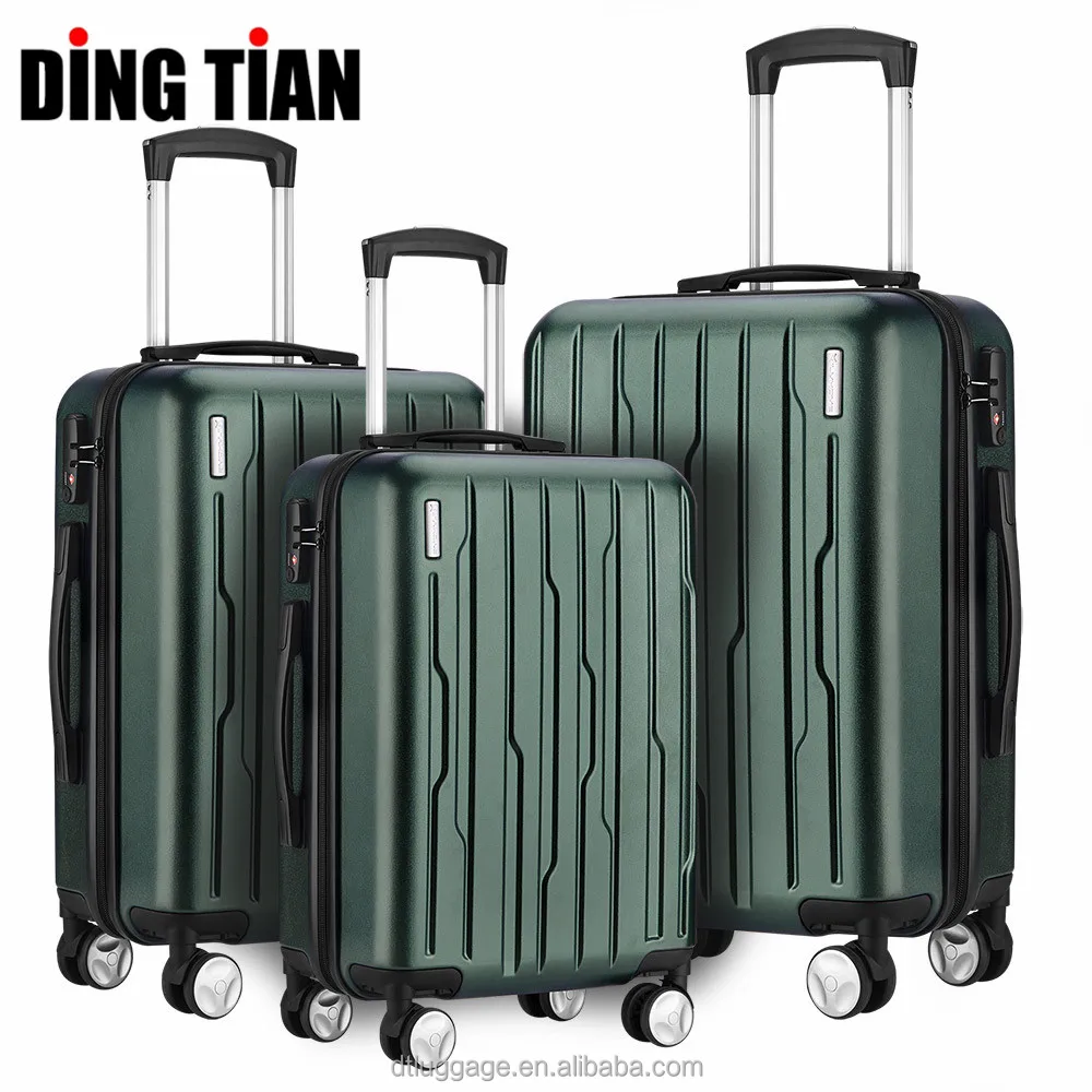 Wholesale Luxury Royal Blue ABS Suitcase Set 3 1 TSA Lock Wear Resistant Luggage Bags OEM White Valise for Travel