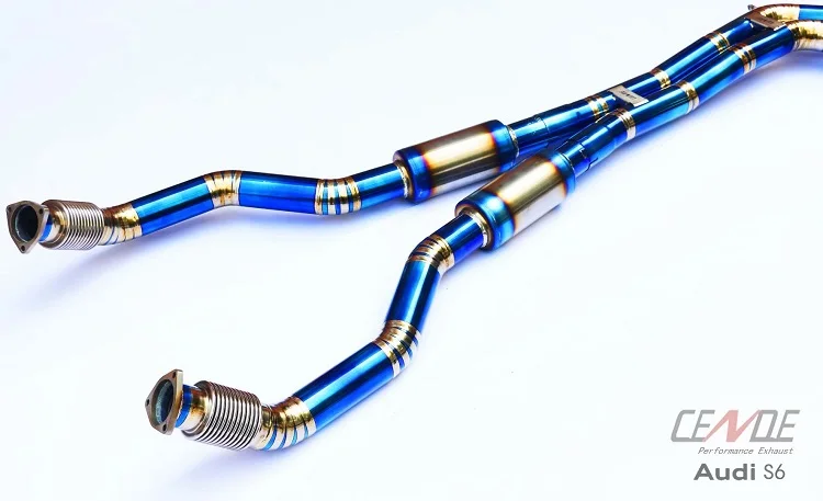  Американский рынок титановые выхлопные наконечники Valvetronic для Audi S6 B8 B9 3 0
