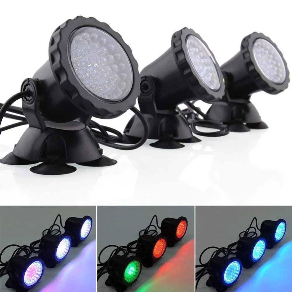 IP68 Waterproof 12v LED Underwater Dimmable Submersible Light Garden Pool Yard Lawn Fountain Waterfall Landscape Pond Lights