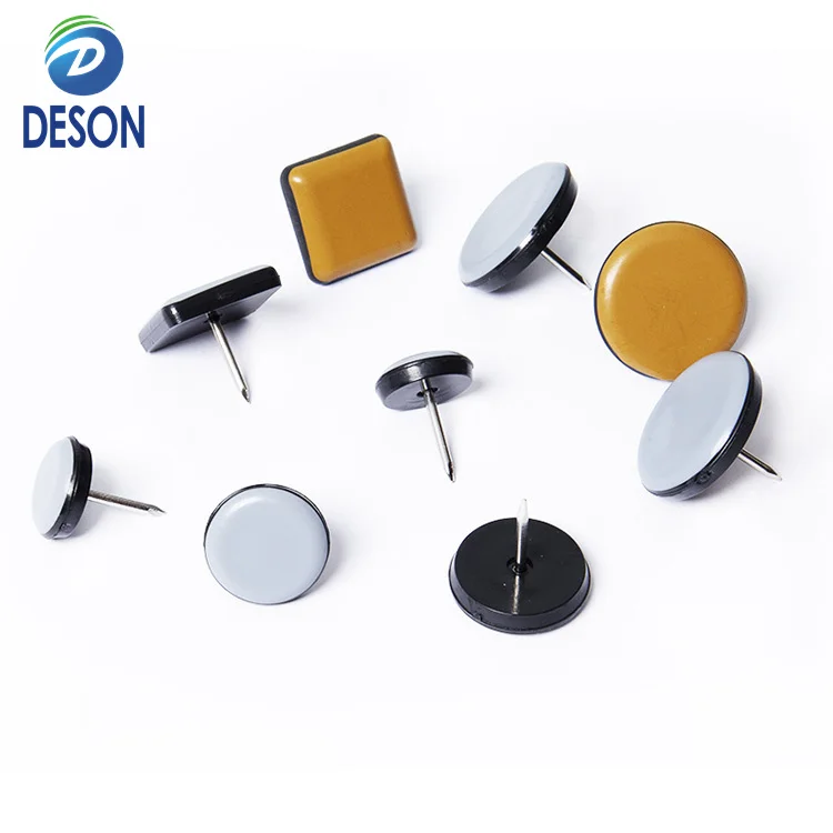 Deson Furniture Moving Slider Round Nail-On Slider Glide Pad Floor Protector Wooden Furniture Nail On Furniture Glide