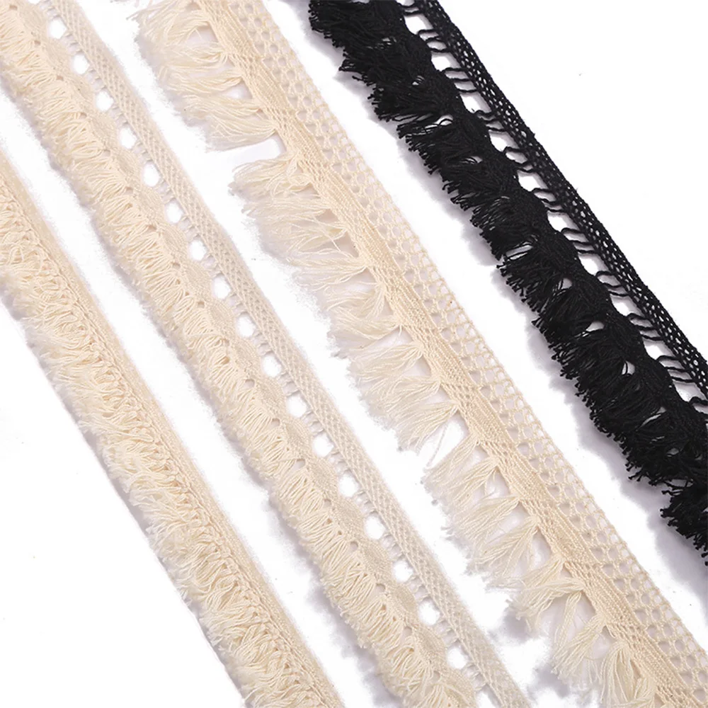 Hot Sale Soft Modern Design Machine-woven Cotton Lace Clothing Home Textile Accessories Lace Tassel Fringe Lace