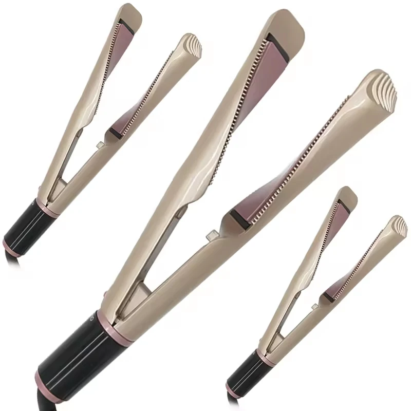 Professional 2 in 1 Electric Hair Curling Irons Ceramic Tourmaline with Digital LCD Display Hair Curler Straightener for woman