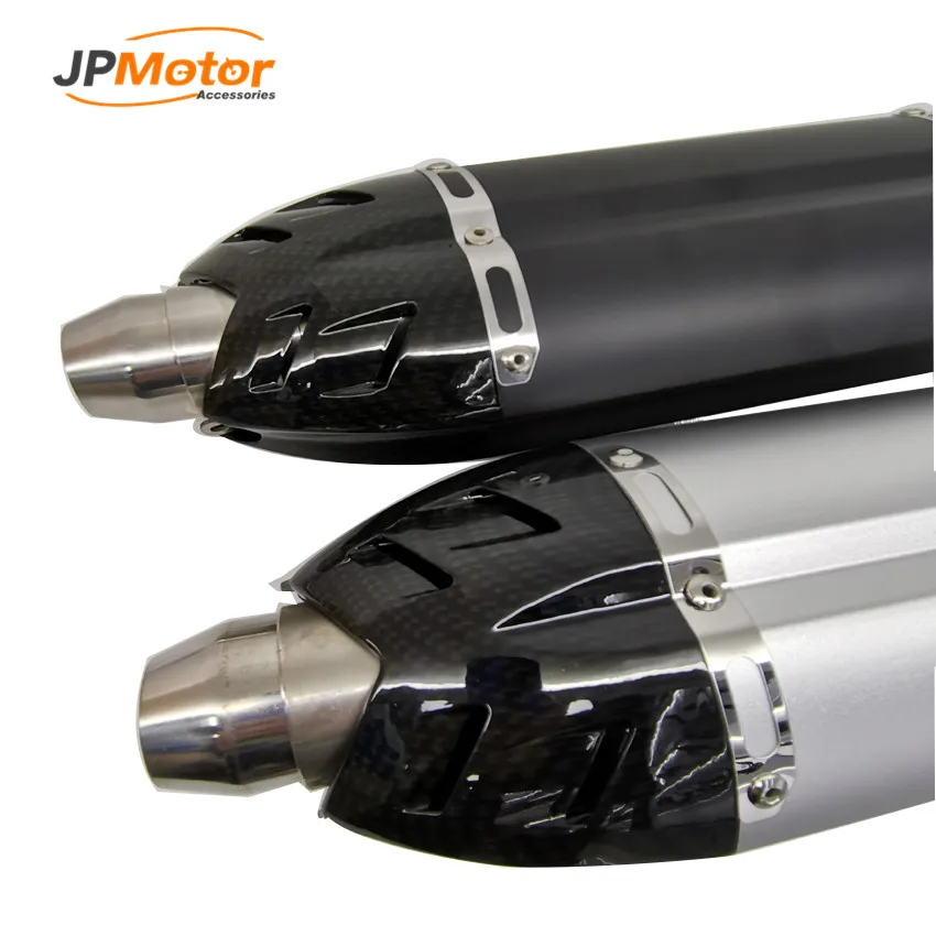 JPMotor выхлопная система мотоцикла 51 мм аксессуары для мотоциклов Универсальный выхлопной глушитель из углеродного