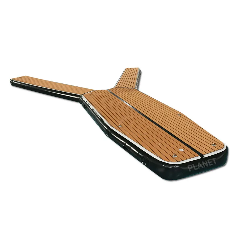 Durable Portable Drop Stitch Floating Island Boat Dock Platform Inflatable Jetski Dock For Sale