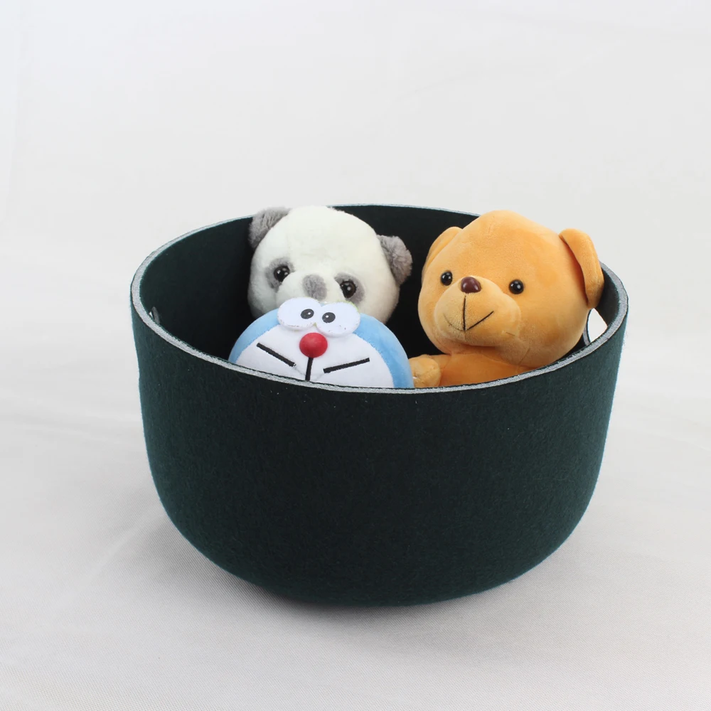 Industry Golden Supplier Heavy Duty Plastic Storage Box Felt Clothes Storage Bucket Laundry Basket Felt Firewood Basket