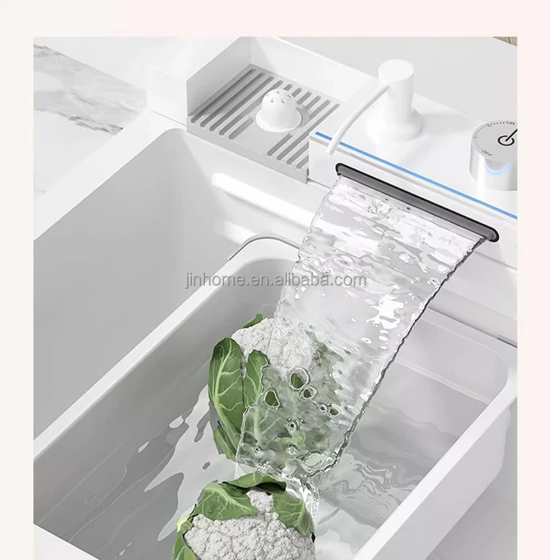 Popular Stainless Steel Kitchen Sink Smart Waterfall Kitchen Sink Modern Hand Made Kitchen Sink With Waterfall Faucet