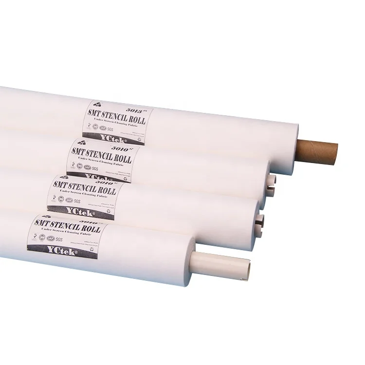 Spunlace Nonwoven ткань 55% Woodpulp 45% полиэстер SMT трафарет щетка для очистки