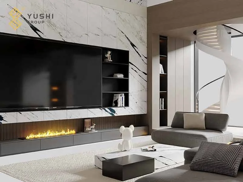 Yushi Group Marble Graphic Design wholesale Simple beauty East White marble slabs for high building exterior and interior stone