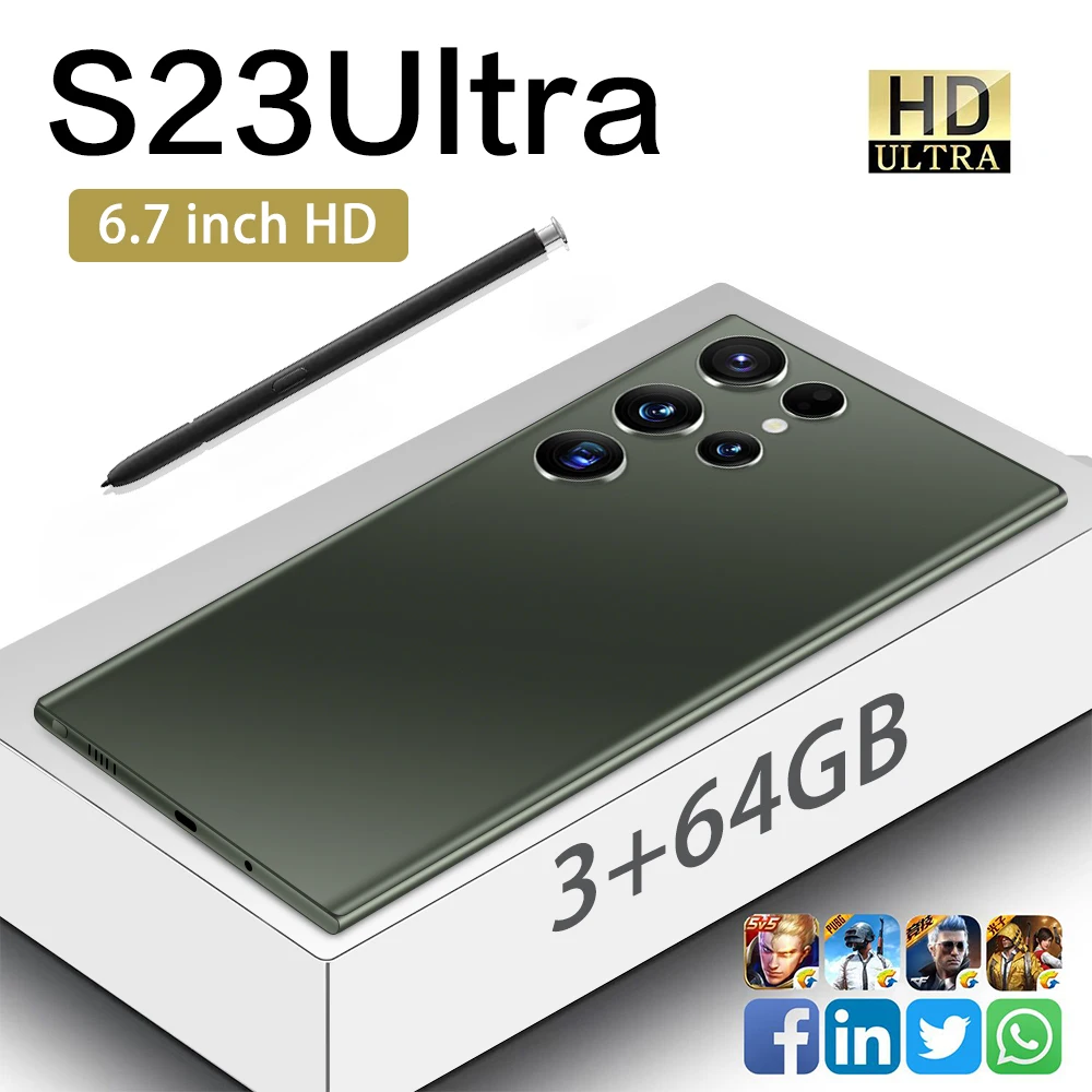 New Style Cheap S23 Ultra Original 8gb+256gb 6.7 Inch cheap Mobile phone High Quality Smart Cell Phone gaming mobile phones
