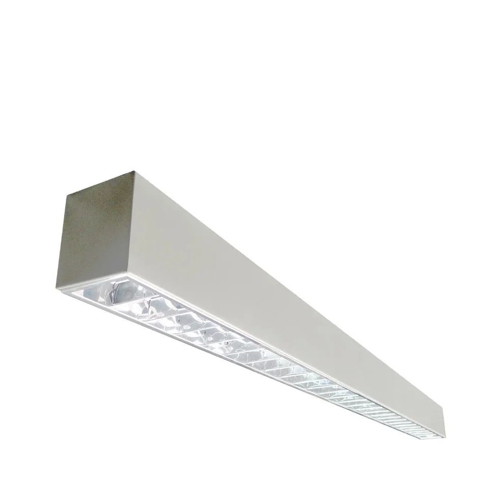 Modern Long Strip Lamp With Cord Suspension Hanging Lamp For Office Commercial Area