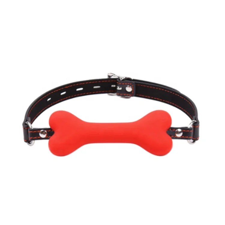 2023 BDSM Bondage Breathable Dog bone Silicone Mouth Ball Gag with PU strap fetish costume restraint toys