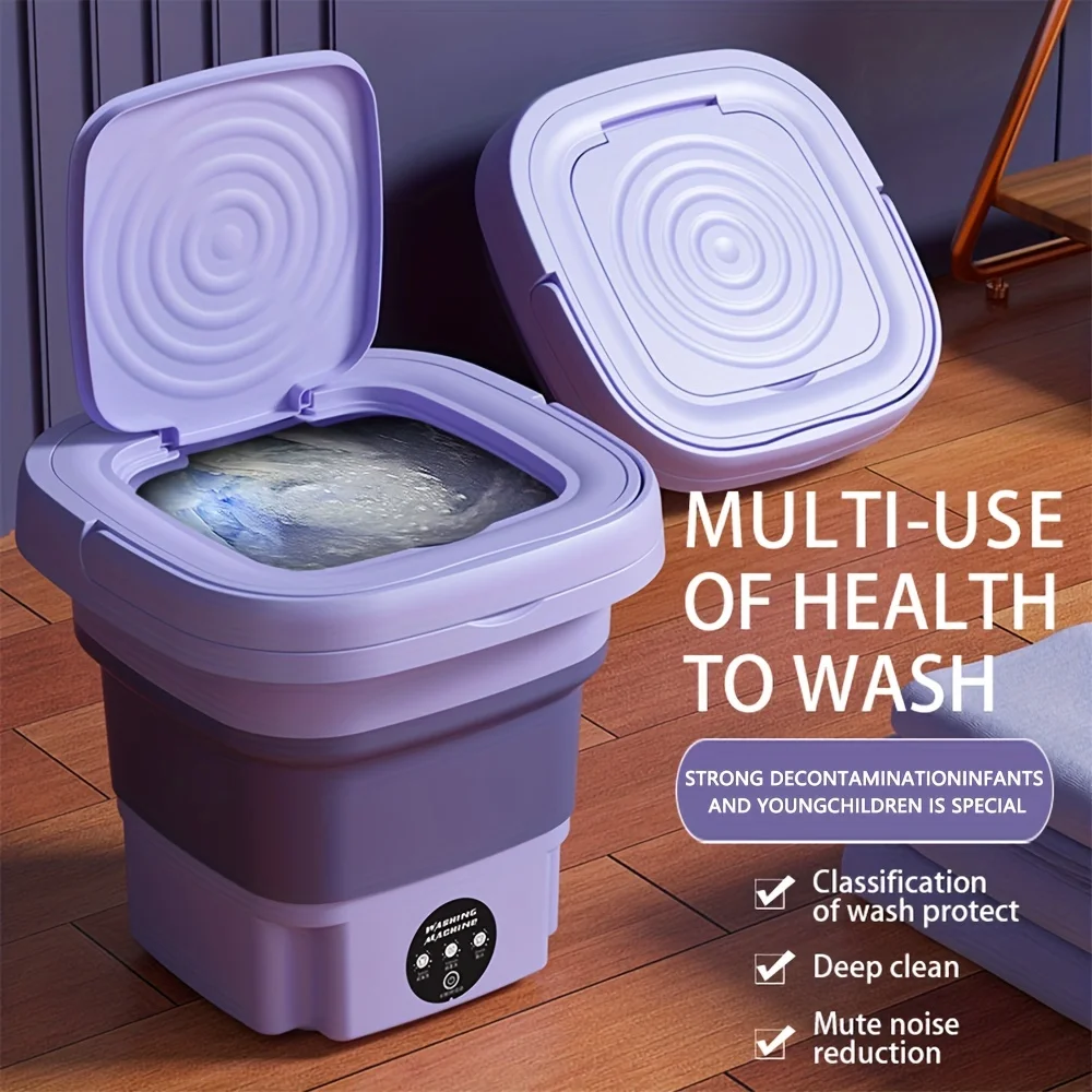 Portable Foldable Washing Machine With Spin Dryer Half Automatic Washing