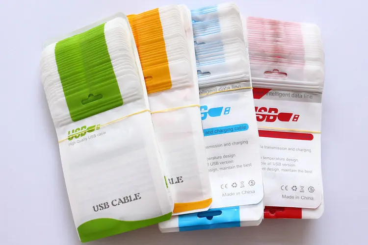 PE plastic package for iphone 6s 6s plus cable