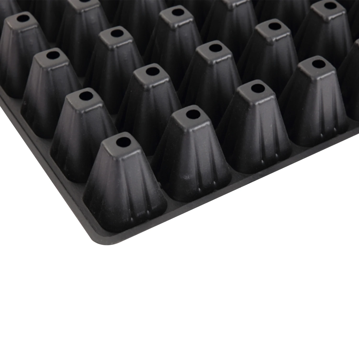 Wholesale Quality Agricultural Tomato Black Square 72 Cells PS Plastic Seedling Trays