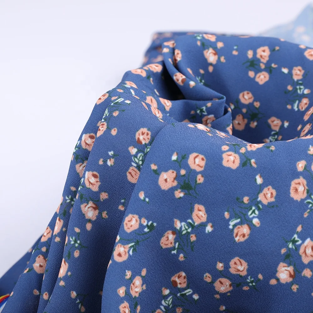 
Hot Selling Fabric Textile Stock Polyester Printed Floral Chiffon Fabric for Dress 