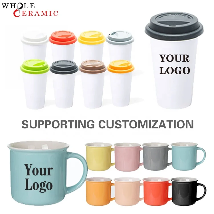 New Bone China Porcelain Takeaway Coffee Travel Mug,Coffe-To-Go-Mug Silicone Rubber Lid Cover