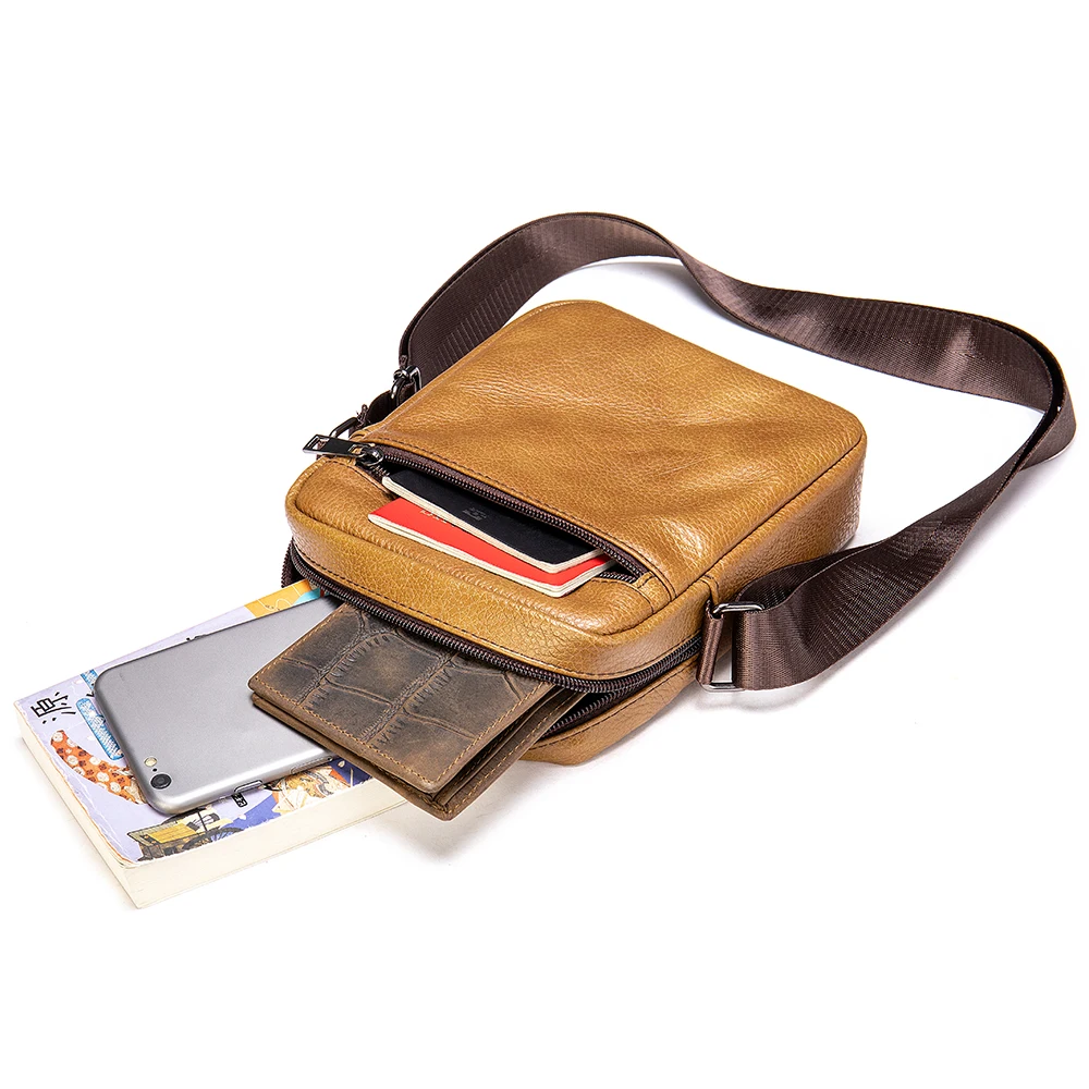 Marrant 7362 Small Side Bag Genuine Leather Men Leather Satchel Messenger Bag Leather Shoulder Bag for Men