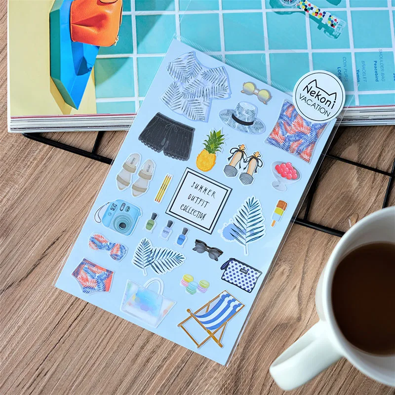 Nekoni Holiday Series Stickers Cut Sticker Adhesive Decals Decorative Decals Custom PVC Vinyl Decal for Hand Account