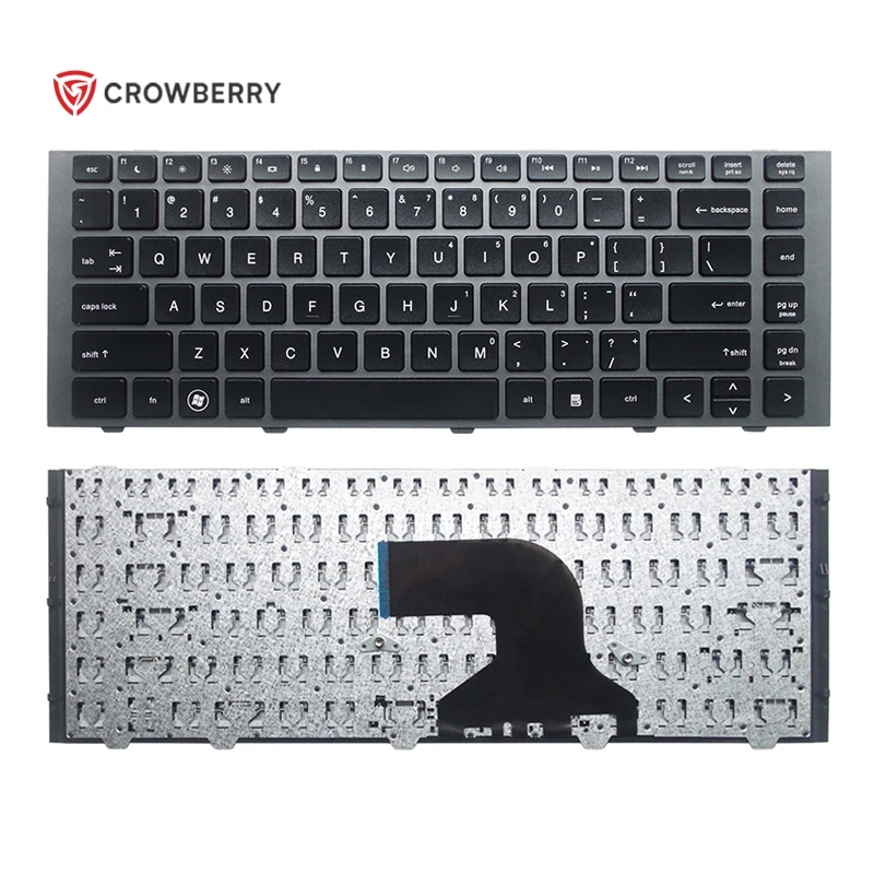 Серебристая Клавиатура для ноутбука HP ProBook 4440S 4441S 4445S 4446S, клавиатура для ноутбука с рамкой