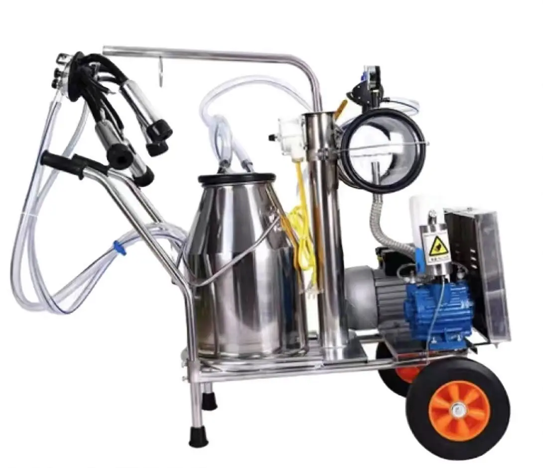 St25  Piston Milking Machine 25 L Vacuum Pump High Configuration Single Barrel Configuration Cattle and Sheep Milking Machine