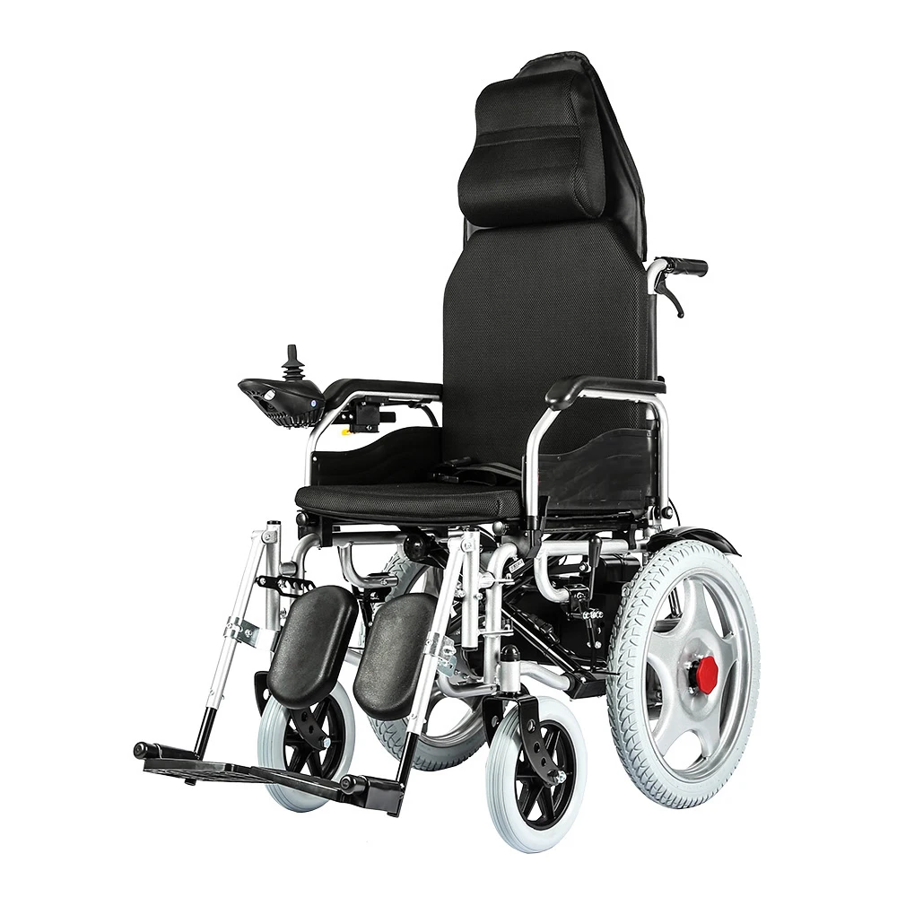 Wholesale Steel Foldable Power Electric Wheelchair With Electromagnetic Brake For Disabled Patient
