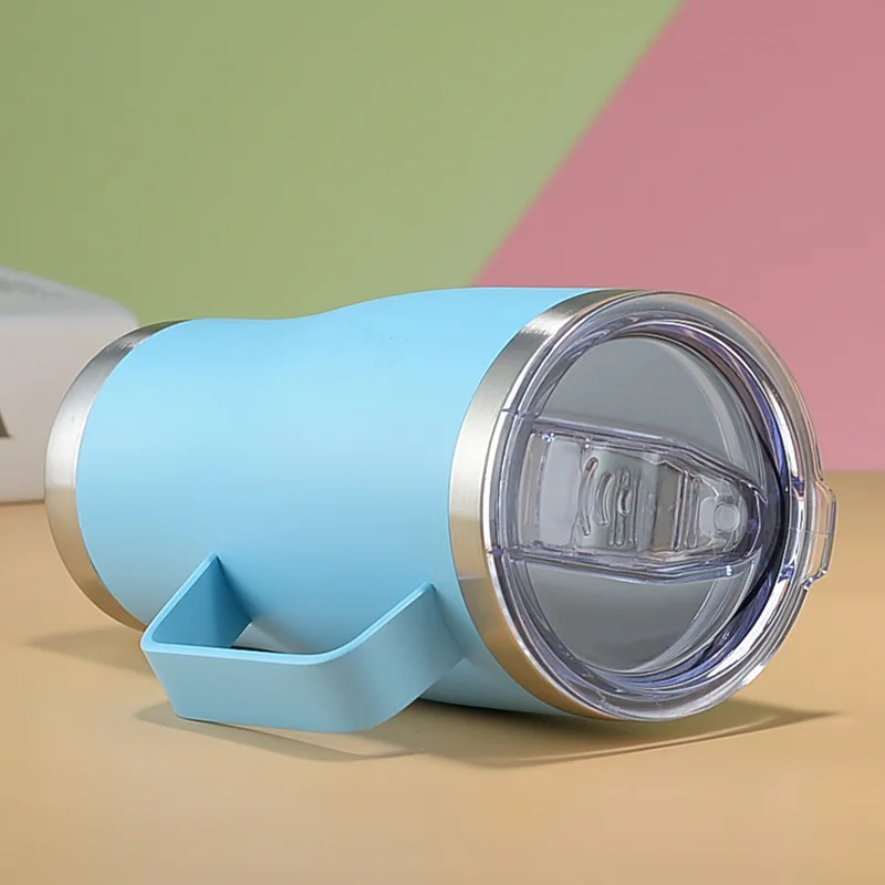 2023 New Hot Sell Double wall stainless steel vacuum insulated beer mug stainless 20oz coffee tumbler with handle