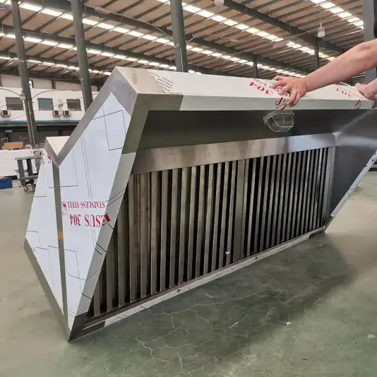 4 meter hood with 4 fan Restaurant Cooker Kitchen Extractor Hood Filter With Motor Commercial Stainless Steel Kitchen Range Hood