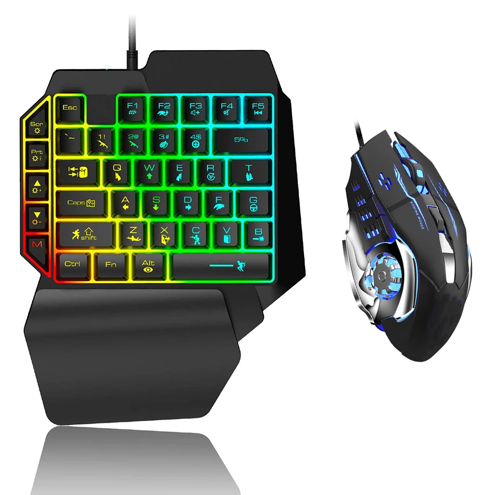 Cheap Price Mechanical Keyboard Mouse Combos,one Hand Keyboard, Mini Gaming Keyboard