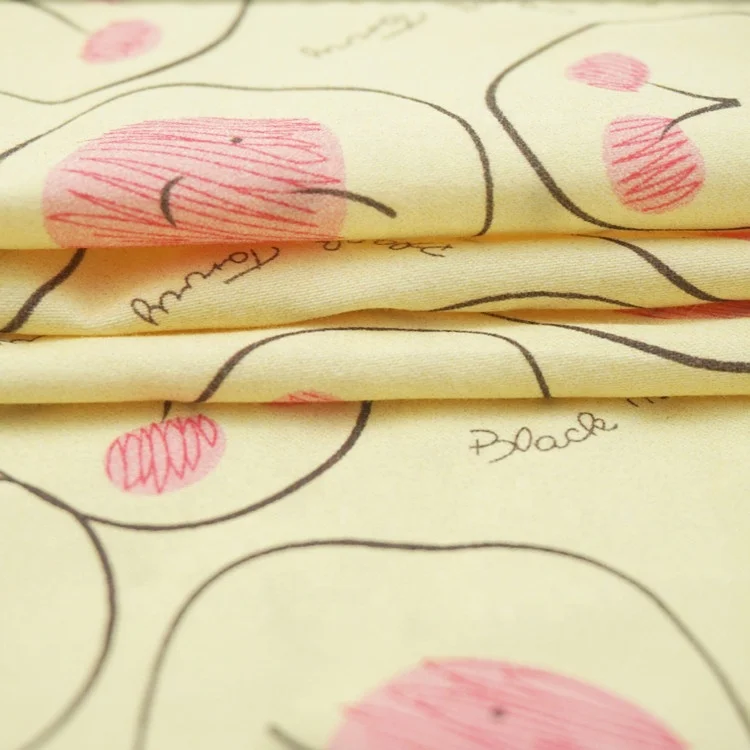 Elegant flower pattern comfortable custom digital printing cotton fabric for dress garment