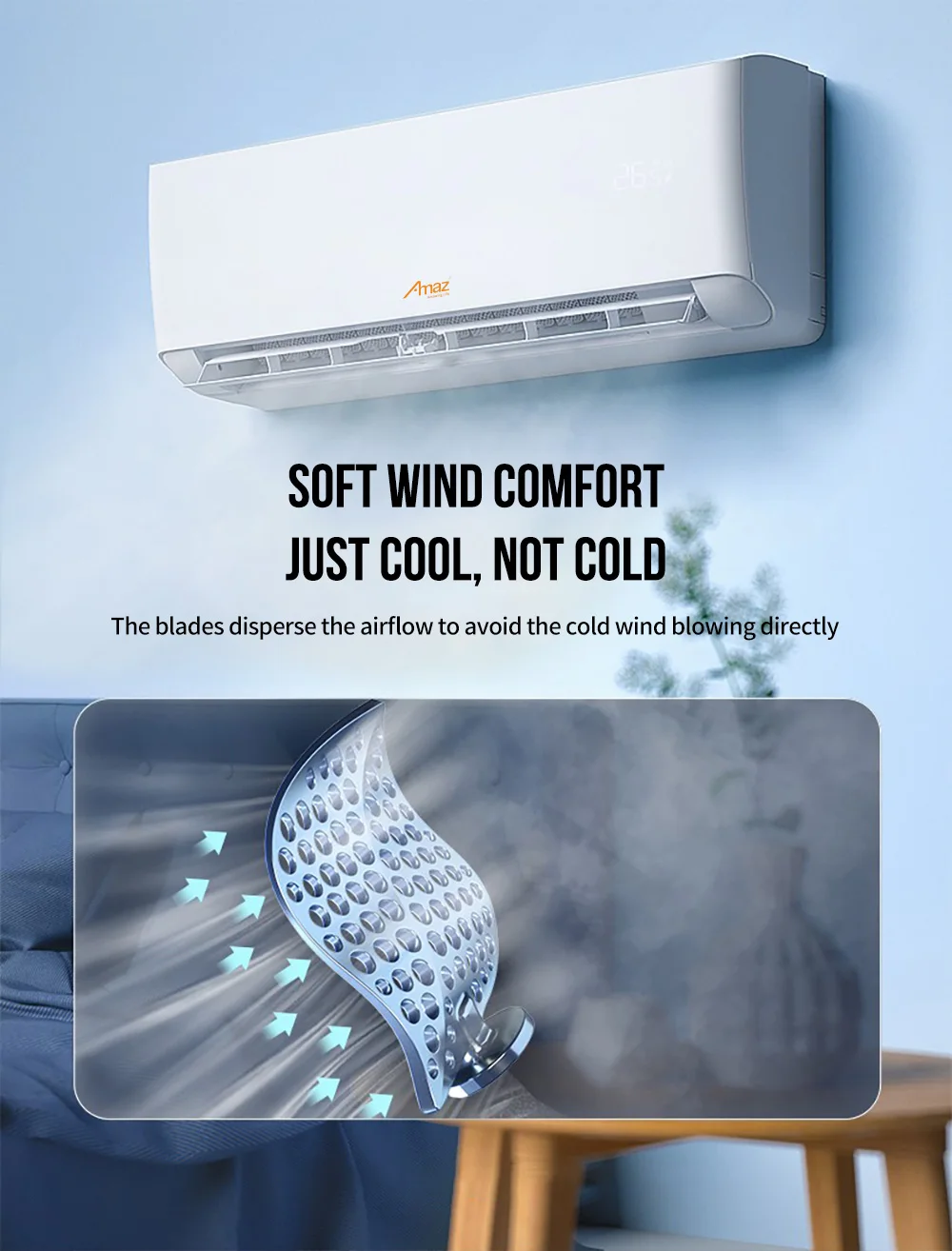 Best Inverter AC 9000BTU 12000BTU Split ac System  1HP & 2HP R410A  220V Indoor Personal air conditioner