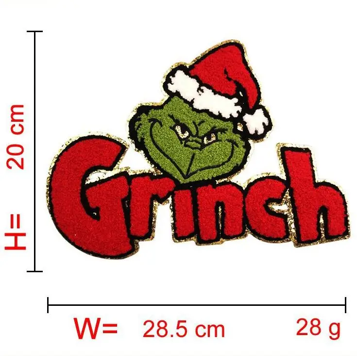 Best Quality Santa Baby Christmas Day Embroidery Patch Snowman Chenille Design Patches for Hoodies