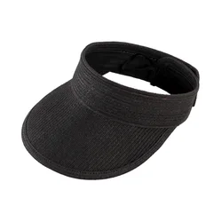 Hot Selling Sun Visor Hats Wide Brim Roll-up Straw Hats Summer Protection Beach Hat