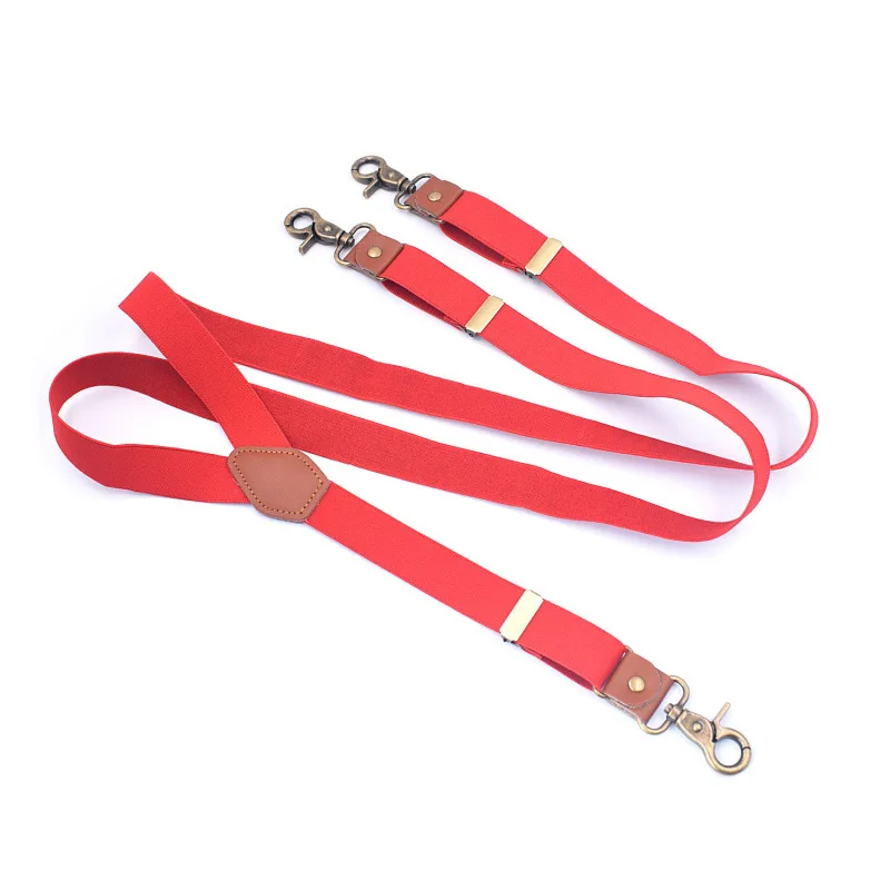 REWIN Heavy Duty X Style 4 Swivel Strong Hooks Adjustable Braces Elastic Suspender for Men