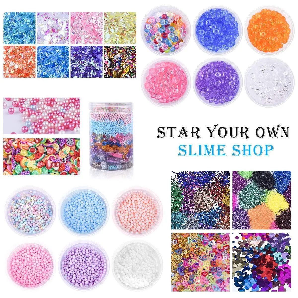 Hot Sell Educational diy slime Kit Slime Making Kit Charms Glitter Accessories Toy Clear slime set