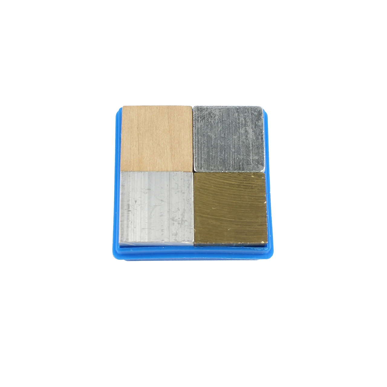 Cube Group Density Blocks (Copper, Iron, Aluminum, Wood) for Physics Density Teaching