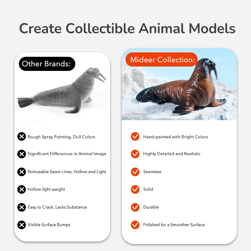 Mideer md2251 Набор игрушечных симуляторов морской Animals-11pcs развивающая игрушка