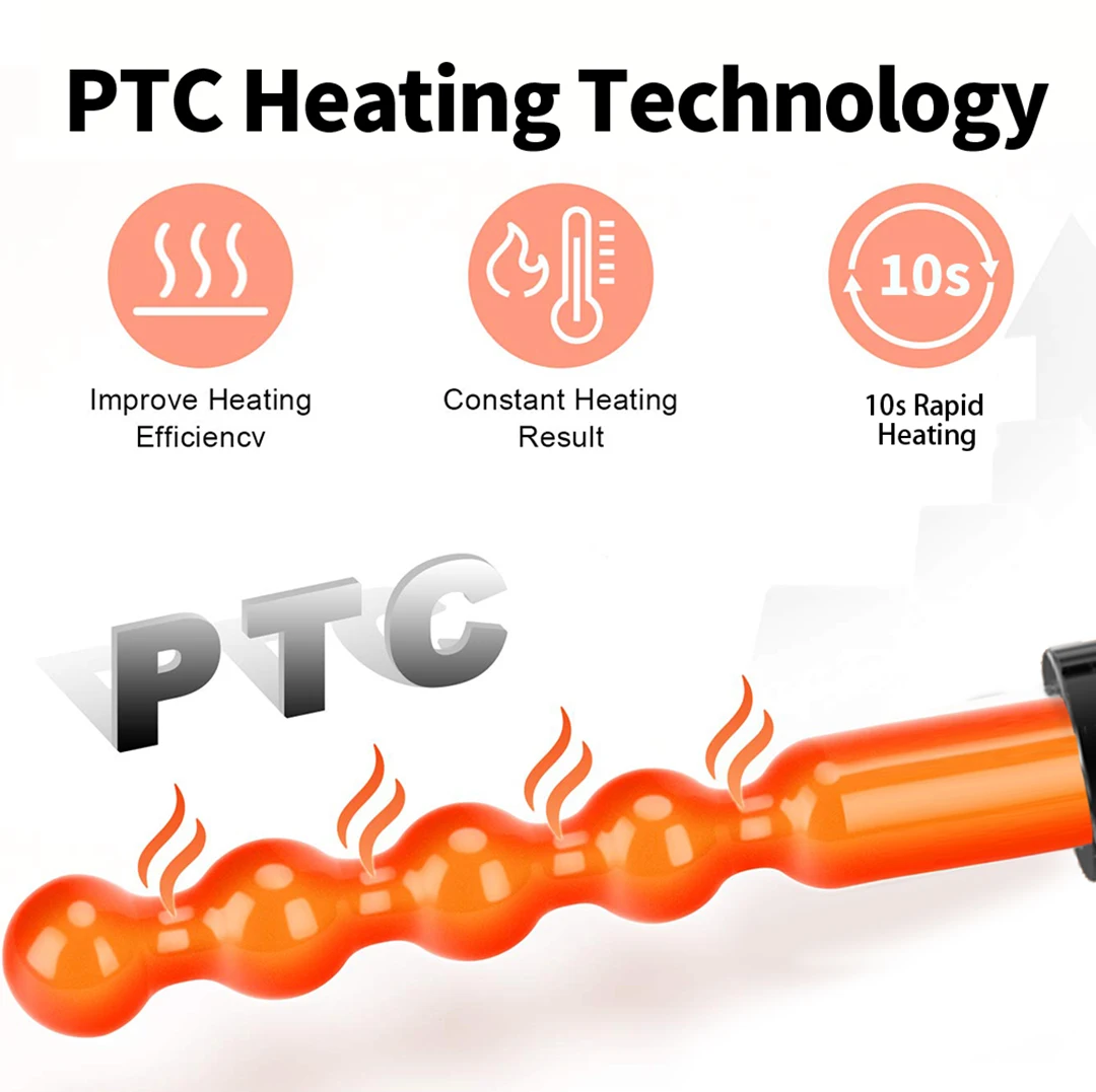 Hot 7 In 1 Barrel  Salon Ceramic Curling Tools Wand Waver Crimp Iron Professional Interchangeable Hair Straightener