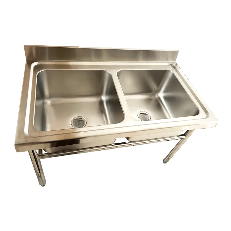 Commercial Restaurant Kitchen Washing Sink Table With Right Drainboard/Assembly Kitchen Corner Sink Table