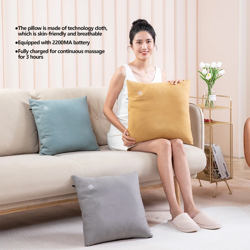 Electric Heating Neck Back Kneading Body Massager Pillow Cushion Home and Car Shiatsu Massage Pillow