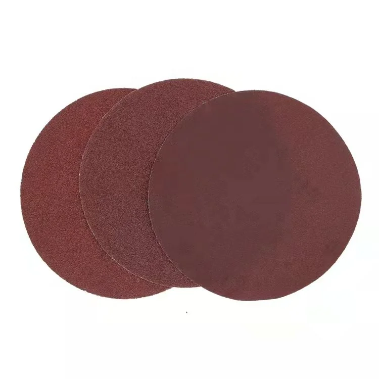 Abrasive Sandpaper Wheel Aluminium Oxide 180mm Wood Metal Polishing Sanding Disc Wholesale Custom Red Polishing Solid Compound