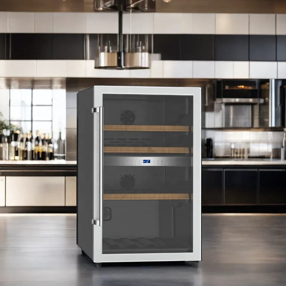 Freestanding Wine Chiller Coolers Mult Zones Wine Cooler Beverage Cooler Wine Refrigerator