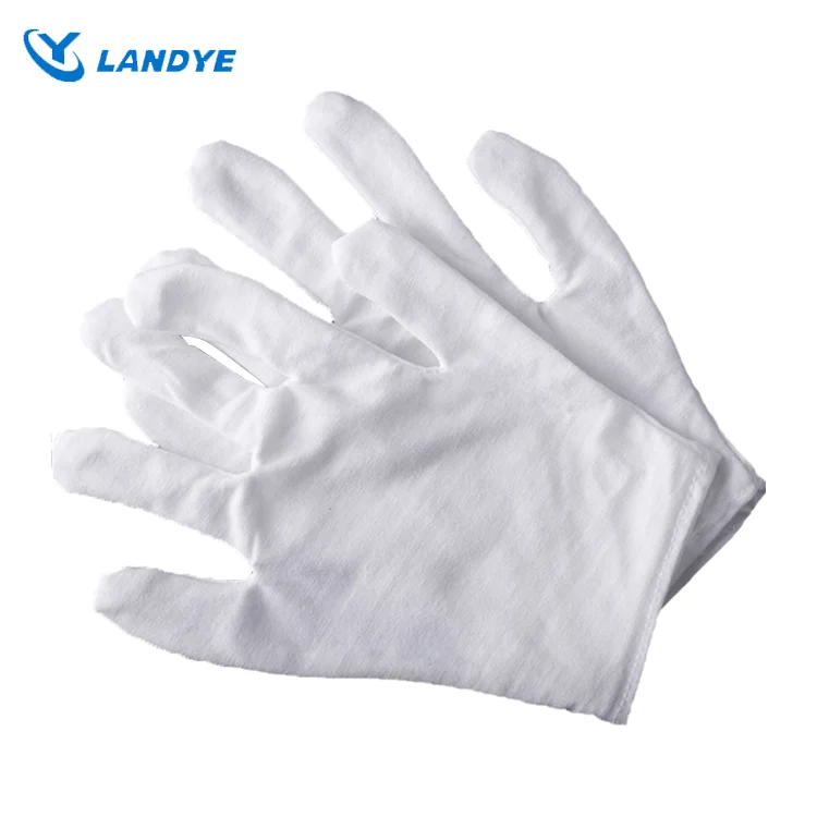  Guantes Высококачественная Белая церемониальная хлопковая Рабочая военная полиция ручная перчатка официантка трикотажная защитная