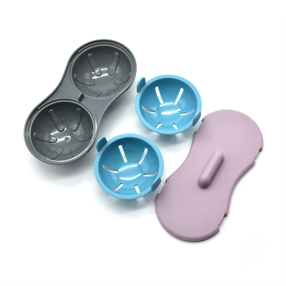 2-Cavity Green Microwave Egg Poacher  Plastic Breakfast Poached and Boiled Egg Makers with Stirring Function