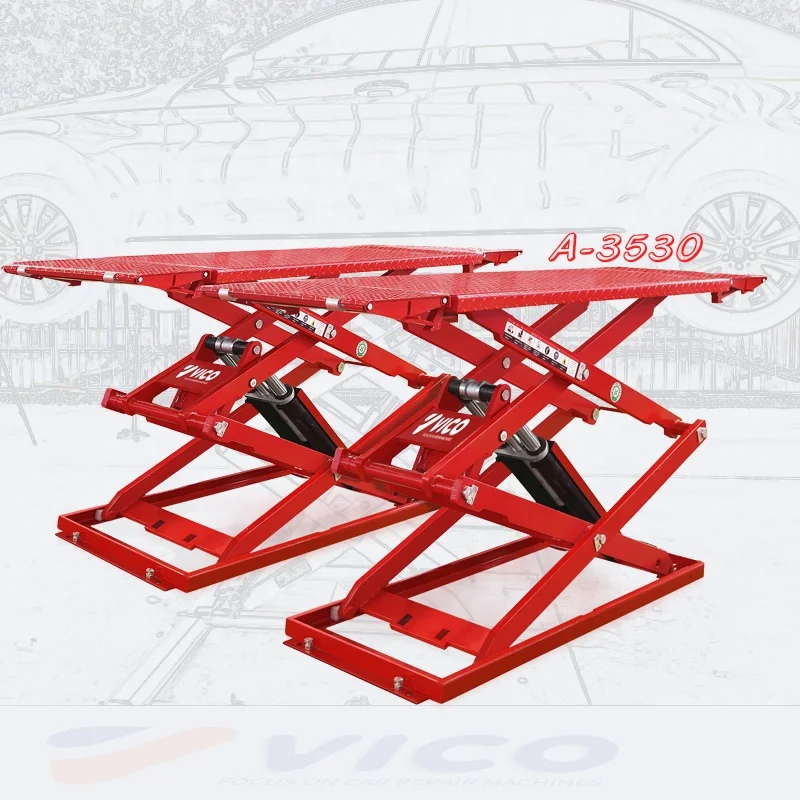 Vico Automotive lift ON GROUND INSTALL / ULTRA THIN SCISSOR LIFT #A-3530 Car scissor hoist alignment lift body repair equipment